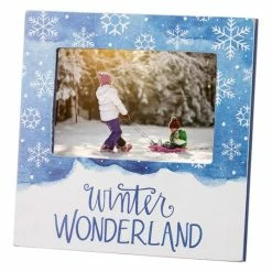 Promo 🔥 Primitives By Kathy Blue Snowflake 'Winter Wonderland' Plaque Frame 🛒