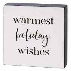 Best reviews of ❤️ Primitives By Kathy White 'Warmest Holiday Wishes' Box Sign 😍