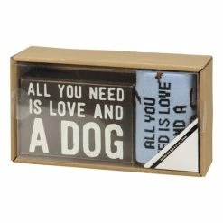 Best Sale 😀 Primitives By Kathy Blue & Black 'All You Need Is Love & A 🦮 Dog' Sock Set - Adult 😉