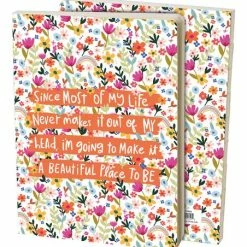 Best Sale 🛒 Primitives By Kathy Orange & Fuchsia Floral 'Most Of My Life' Journal 👏