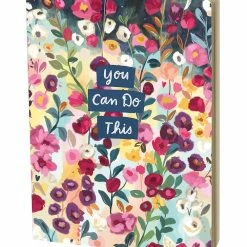 Brand new ✔️ Primitives By Kathy Purple & Pink Floral 'You Can Do This' Journal ⭐
