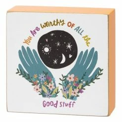 Promo ✔️ Primitives By Kathy White & Blue 'Good Stuff' Box Sign 🧨