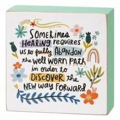 Flash Sale 👍 Primitives By Kathy Blue & Orange 'New Way Forward' Floral Box Sign 🤩