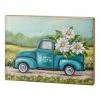 Coupon 🎁 Primitives By Kathy Blue & Green Daisies Farm Truck Box Sign 🔥