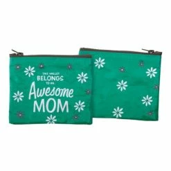 Wholesale 👏 Primitives By Kathy Green & White 'Awesome Mom' Zip Wallet ✔️