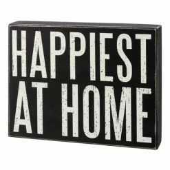 Best reviews of 😍 Primitives By Kathy Black & White 'Happiest At Home' Block Sign 👍