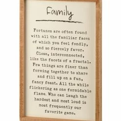 New 🥰 Primitives By Kathy Beige & Black 'Family' Inset Box Sign 🌟