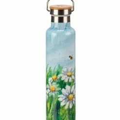 Brand new 😉 Primitives By Kathy Teal & Green Daisies Stainless Steel 25-Oz. Water Bottle ⭐