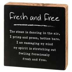 Top 10 🔔 Primitives By Kathy Charcoal & White 'Fresh & Free' Chalk Box Sign 🌟