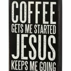 Wholesale 🔔 Primitives By Kathy Black & White 'Jesus Keeps Me Going' Box Sign 😀