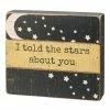 Best deal ⭐ Primitives By Kathy Charcoal & Yellow 'Told The Stars' Box Sign ⌛