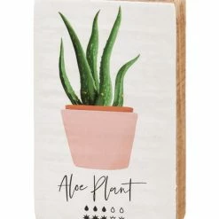 Brand new ✨ Primitives By Kathy White & Green 'Aloe Plant' Box Sign 👏