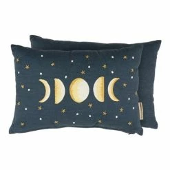 Discount 😀 Primitives By Kathy Gray & Yellow Moon Phases Throw Pillow ✨