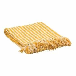 Best reviews of 🎉 Primitives By Kathy Yellow & White Stripe Tassel Throw 😀