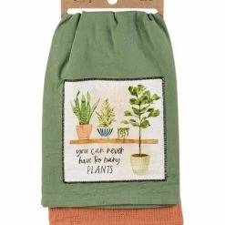 Best deal 🌟 Primitives By Kathy Sage Green & Orange 'Never Have Too Many Plants' Tea Towel Set 😀