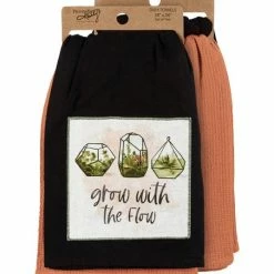 Top 10 🌟 Primitives By Kathy Black 'Grow With The Flow' Dish Towel - Set Of Two 💯