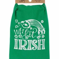 Best Pirce 😉 Primitives By Kathy Green & White 'Wee Bit Irish' Dish Towel Set 👍