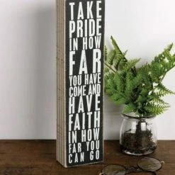 Best Sale ⭐ Primitives By Kathy 'Take Pride' Box Sign ❤️