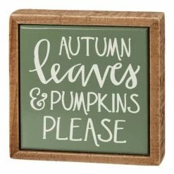 Best reviews of 🔥 Primitives By Kathy Green 'Autumn Leaves' Mini Box Sign 💯