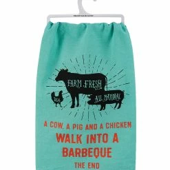 Outlet 🔥 Primitives By Kathy Blue & Red 'The End' Dish Towel 😍