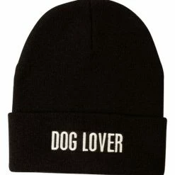 Best Sale 🎉 Primitives By Kathy Black & White 'Dog Lover' Embroidered Beanie ⭐