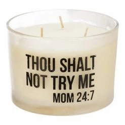 Wholesale 🥰 Primitives By Kathy White & Black 'Thou Shalt Not' Jar Candle 🎉