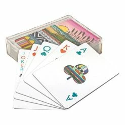 Deals ⭐ Primitives By Kathy Pink & Green Beach Playing Cards 🛒
