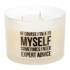 Coupon 🧨 Primitives By Kathy White & Black 'I Talk To Myself' Jar Candle ⭐