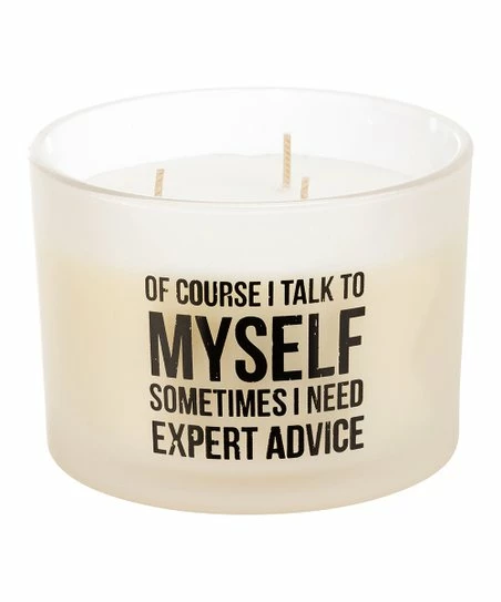 Coupon 🧨 Primitives By Kathy White & Black 'I Talk To Myself' Jar Candle ⭐