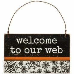 New 🥰 Primitives By Kathy Black 'Welcome To Our Web' Wall Sign ✨