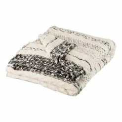 Budget 🔥 Primitives By Kathy Black & Gray Stripe Throw 🧨