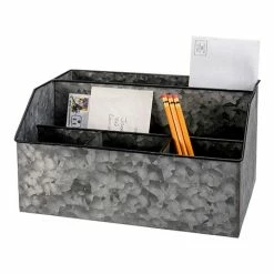 Best Sale ✨ Primitives By Kathy Galvanized Five-Compartment Desk Organizer 🔥