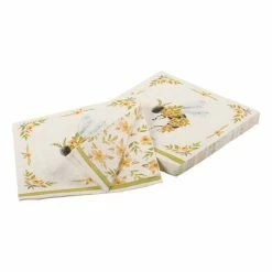 Best deal 🎁 Primitives By Kathy White & Yellow Floral Bee Paper Napkin - Set Of 20 🎉