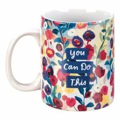 Buy ✔️ Primitives By Kathy Red & Blue Floral 'You Can Do This' Mug 😍
