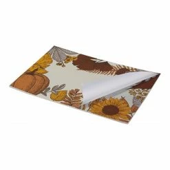 Discount ⌛ Primitives By Kathy Brown & Orange Autumn Floral 24-Pc. Paper Place Mat Pad 🔔