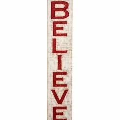 Wholesale 🥰 Primitives By Kathy Red 'Believe' Wall Sign 🔔