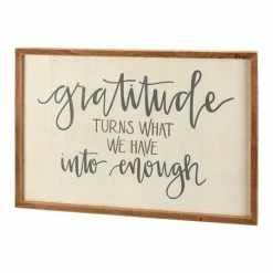 Outlet 🌟 Primitives By Kathy Cream 'Gratitude' Inset Box Sign 🥰