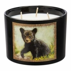 Top 10 💯 Primitives By Kathy Black & Brown Multicolor Bear Cub Jar Candle 👍