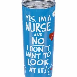 Wholesale 🎉 Primitives By Kathy Blue & White 'I'm A Nurse' Tumbler 🤩