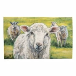 Coupon ✨ Primitives By Kathy Green & White Friendly Sheep Rug 💯