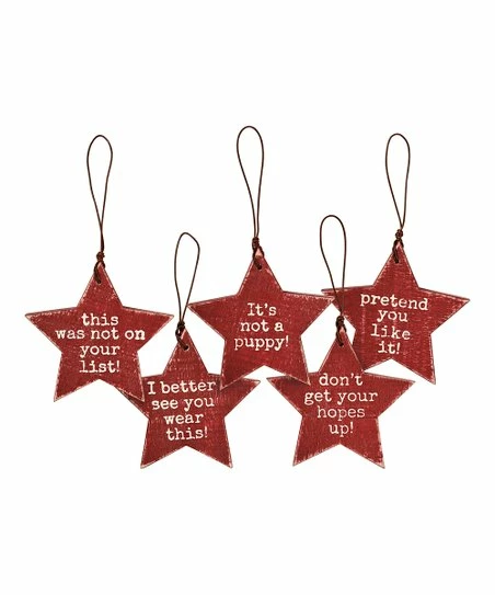 Outlet β€οΈ Primitives By Kathy Red 'Not On Your List' Star Gift Tag - Set Of Five π§¨