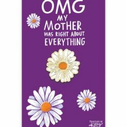 Best Pirce 😀 Primitives By Kathy Goldtone & White OMG Enamel Pin 🧨