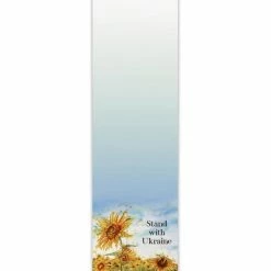 New ❤️ Primitives By Kathy Blue 'Stand With Ukraine' Flower Magnetic Notepad ⭐