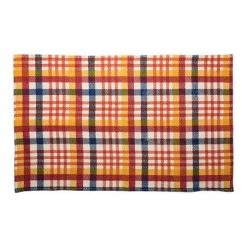 Flash Sale ✨ Primitives By Kathy Red & Orange Plaid Rug 🧨