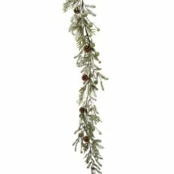 Best Pirce 🧨 Primitives By Kathy Green & Brown Pine Cone Evergreen Garland ❤️