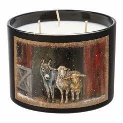 New 🤩 Primitives By Kathy Black Multicolor Winter Friends Jar Candle 👏