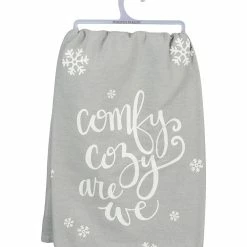 Best reviews of 🧨 Primitives By Kathy Gray & White Snowflake 'Cozy Are We' Dish Towel ✨