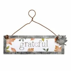 Best Pirce 🛒 Primitives By Kathy Orange & Gray 'Grateful' Ornament 😍