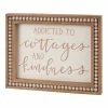Budget ❤️ Primitives By Kathy Cream & Brown 'Addicted To Cottages' Framed Wall Sign 🎉