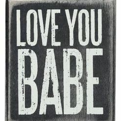 New 🤩 Primitives By Kathy 'Love You Babe' Box Sign 🧨